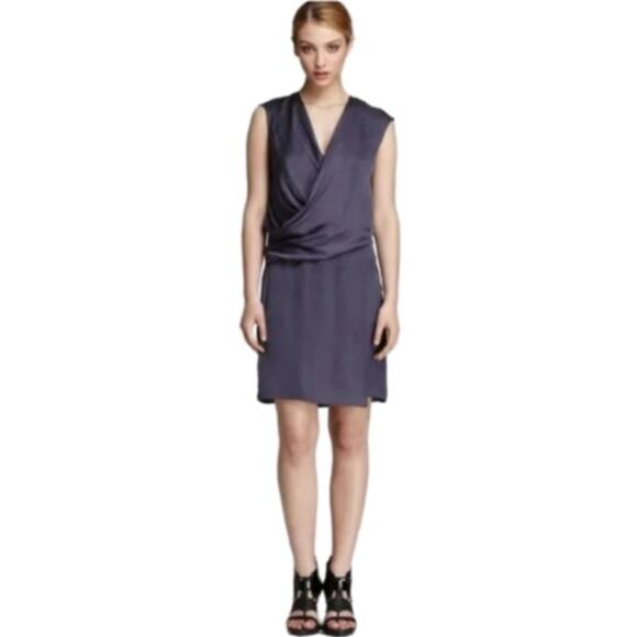 Helmut Lang Dresses & Skirts - HELMUT LANG Glassy Shirting Drape Dress GORGEOUS COLOR Purple Size Small S